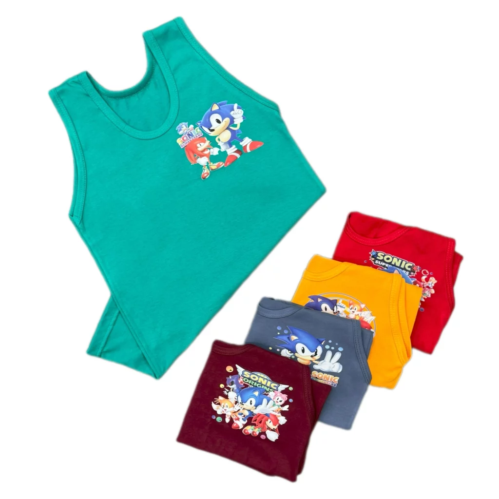 رکابی پسرانه نخی سونیک سایز ‌xl