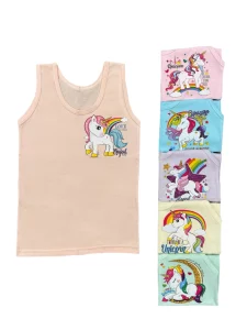 رکابی دخترانه نخی یونیکورن