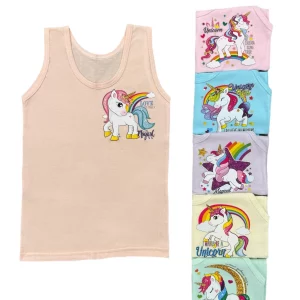 رکابی دخترانه نخی یونیکورن