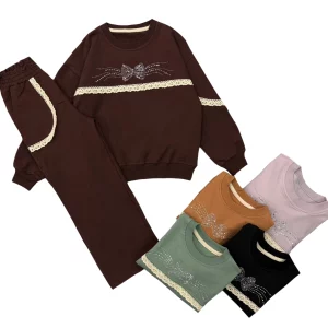 ست دورس و شلوار دخترانه پاپیون