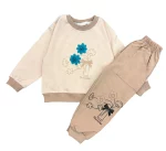 ست دورس و شلوار دخترانه طرح گلدان