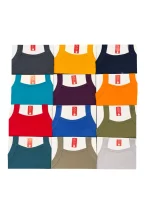 رکابی مردانه رنگی یقه خشتی