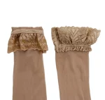 جوراب بالا زانو ژله ای گیپور دار  | کد 208111 (ارسال رایگان) - Image 3