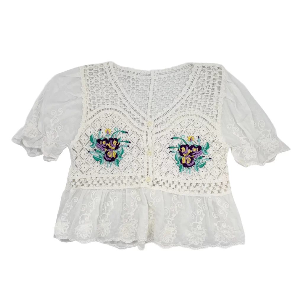 بلوز زنانه بافت دکمه دار