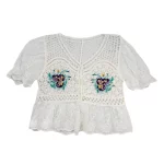 بلوز زنانه بافت دکمه دار