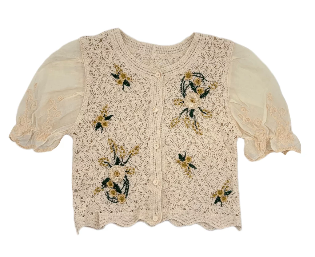 بلوز زنانه بافت گلدوزی