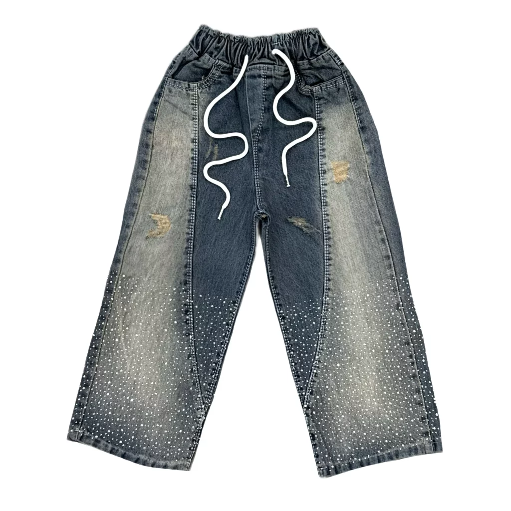 شلوار جین دخترانه نگینی