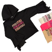 ست دورس و شلوار دخترانه miu miu گیپور دار