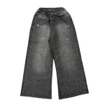 شلوار جین دخترانه بگ نگین دار