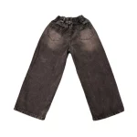 شلوار جین دخترانه بگ زاپدار سنگشور | کد 802500 (ارسال رایگان) - Image 2