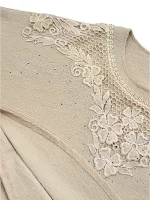 کراپ زنانه طرح گیپور