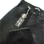 شلوار جين زنانه وايد زغالي |كد 100790(ارسال رايگان) - Image 3