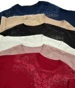 کراپ زنانه طرح گیپور