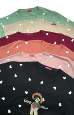 تیشرت زنانه دختر عینک