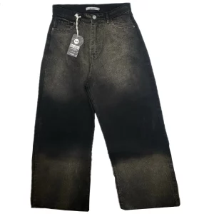 شلوار جين زنانه فول بگ زغالي