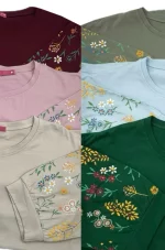 تیشرت زنانه آستین مچی