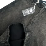 شلوار جين زنانه فول بگ زغالي |كد100770(ارسال رايگان) - Image 3