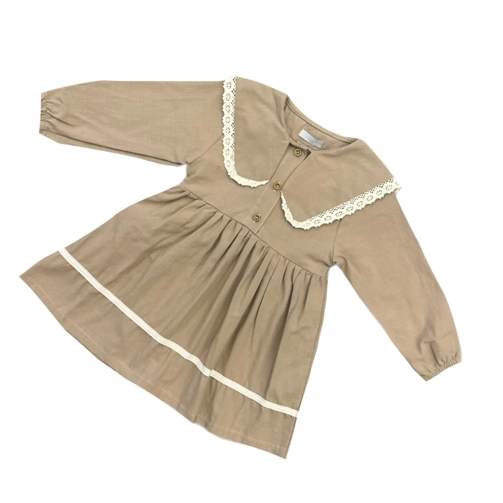 پیراهن دخترانه یقه گیپور