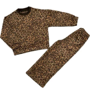 ست دوتيكه دخترانه پلنگي مخمل