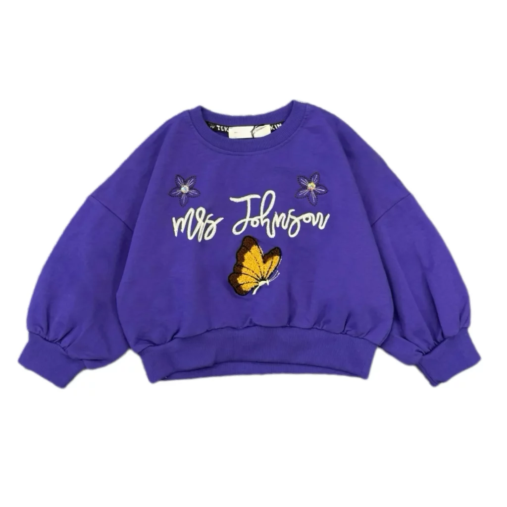 بلوز بهاره دخترانه طرح پروانه