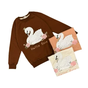 بلوز دخترانه طرح قو