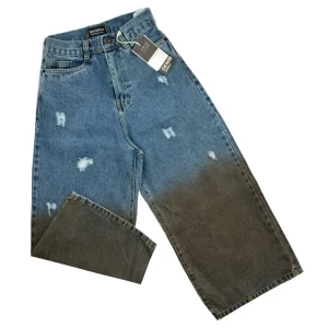 شلوار جین زنانه واید سنگشور دو رنگ