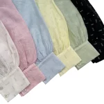 ست شوميز و تاپ زنانه miu شاين دار | كد 4180 (ارسال رايگان) - Image 4