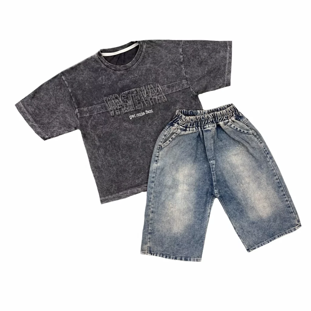 ست تیشرت و شلوارک پسرانه سنگشور