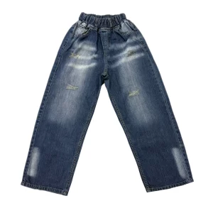 شلوار جین دخترانه بگ زاپدار