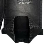 شلوار جين زنانه وايد زغالي زاپ دار|كد 100751(ارسال رايگان) - Image 2