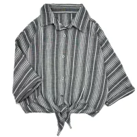 کراپ زنانه راه راه