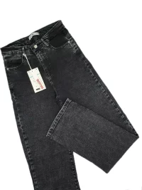 شلوار جين زنانه راستا زغالي