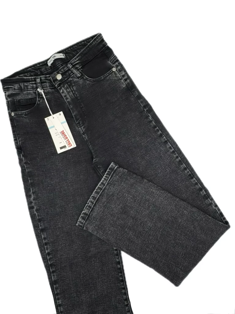 شلوار جين زنانه راستا زغالي